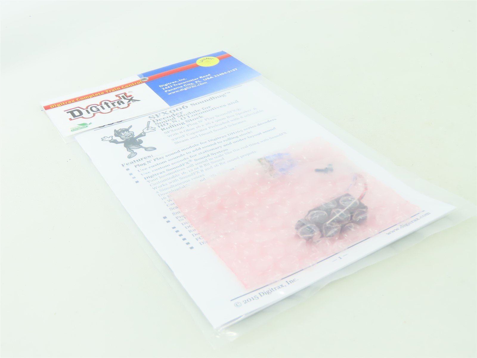 Digitrax Soundbug SFX006 Sound Module & Speaker for DH165 Series Decoders