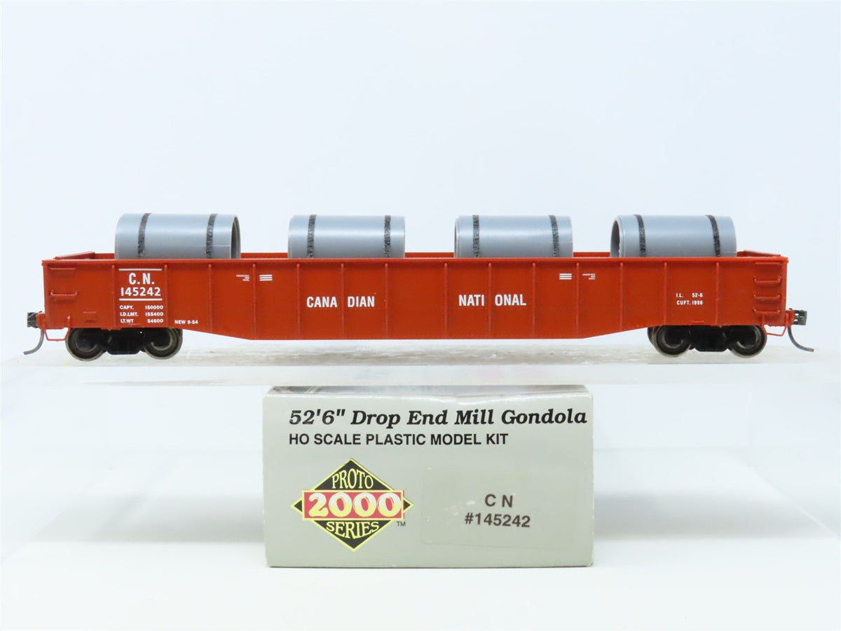 HO Scale Proto 2000 CN Canadian National 52&#39; Gondola #145242 w/Custom Load