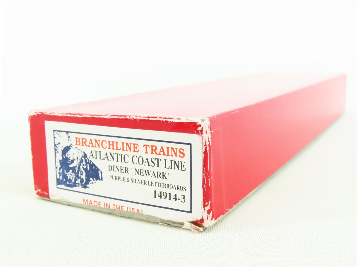 HO Branchline Trains #14914-3 ACL Atlantic Coast Line Diner Passenger &quot;Newark&quot;