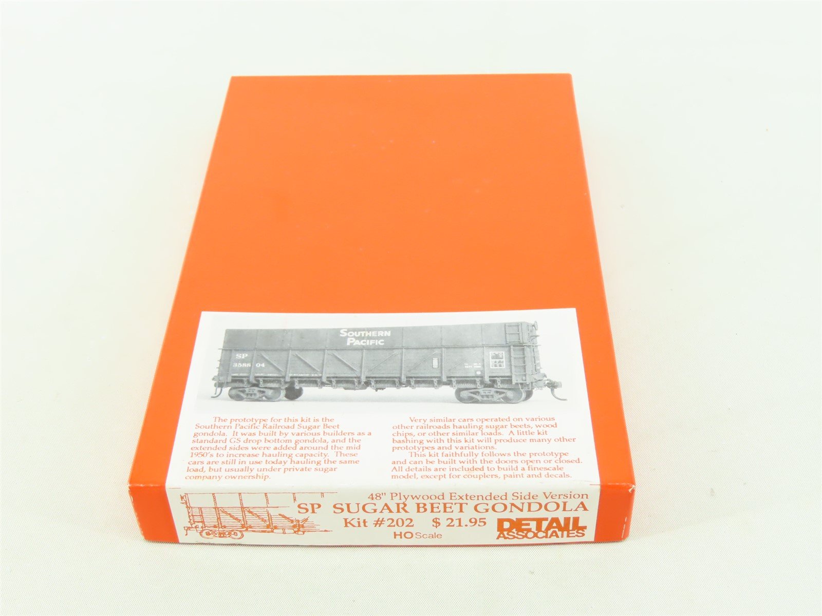 HO Scale Detail Associates Kit 202 SP Southern Pacific Undecorated Gondola