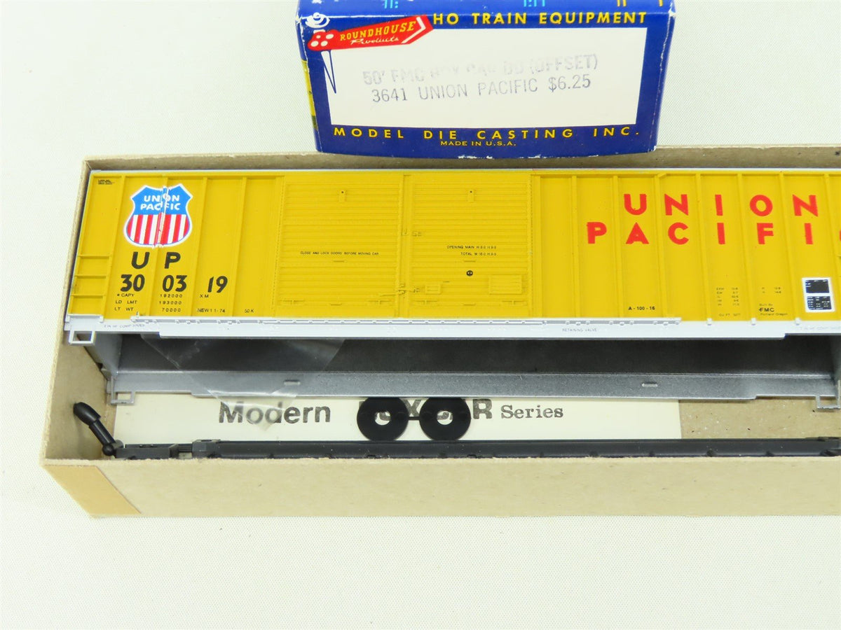 HO Scale Roundhouse Kit 3641 UP Union Pacific 50&#39; Double Door Box Car #300319