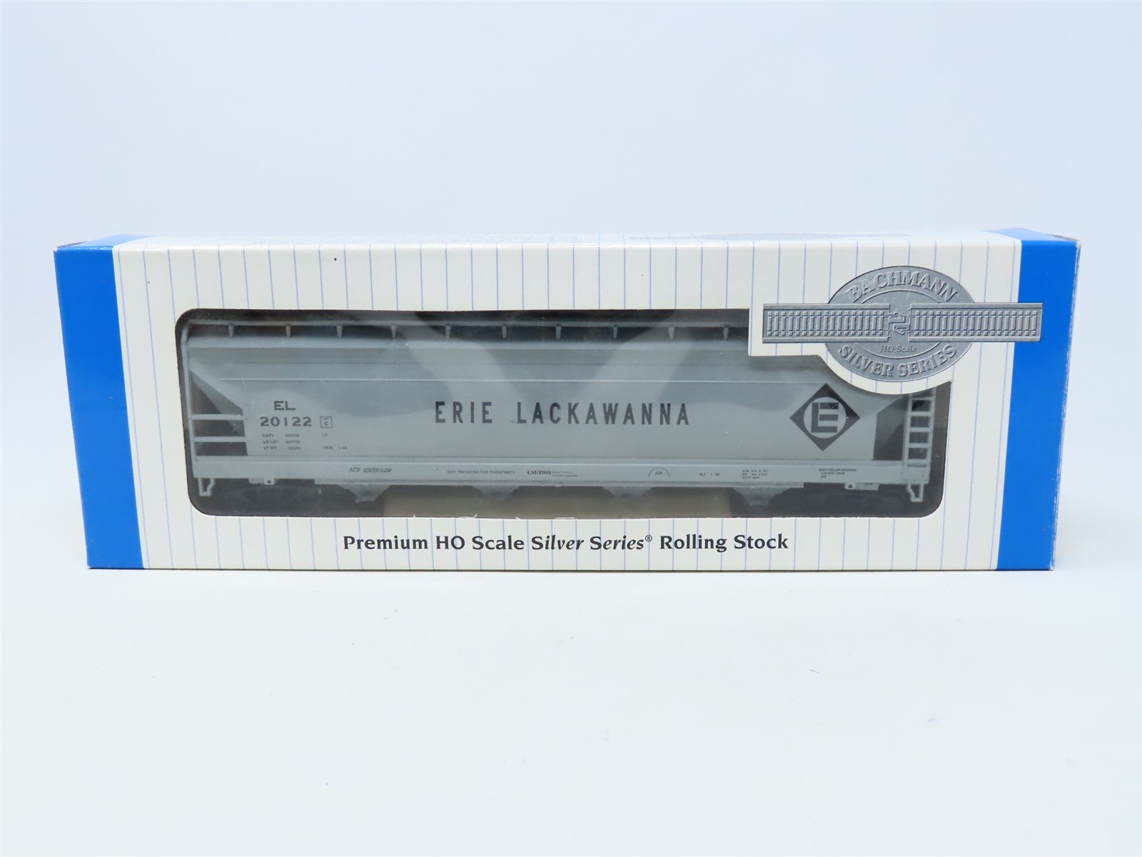 HO Scale Bachmann Silver Series #17528 EL Erie Lackawanna 4-Bay Hopper #20122