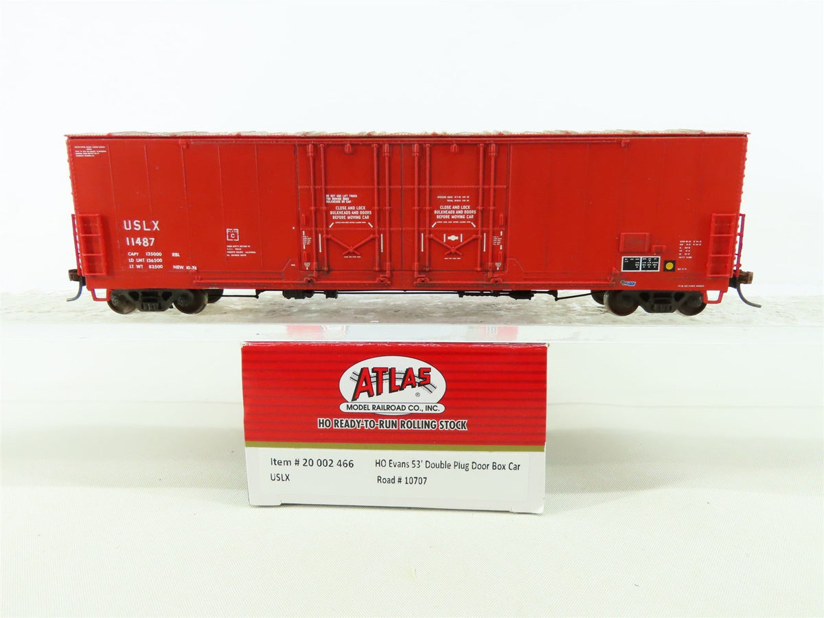 HO Scale Atlas 20002466 USLX 53&#39; Steel Box Car #11487 Weathered