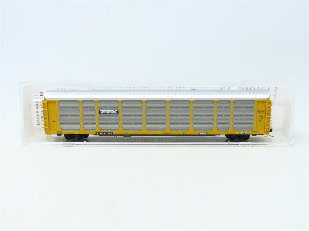 N Scale Micro-Trains MTL 11100020 TTX 89' Tri-Level Closed Auto Rack #711021