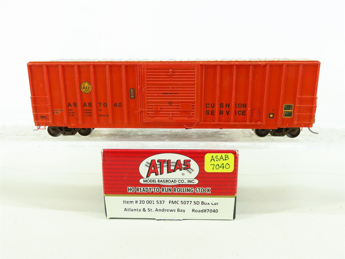HO Scale Atlas 20001537 ASAB Atlanta &amp; St Andrews Bay Box Car #7040 Weathered