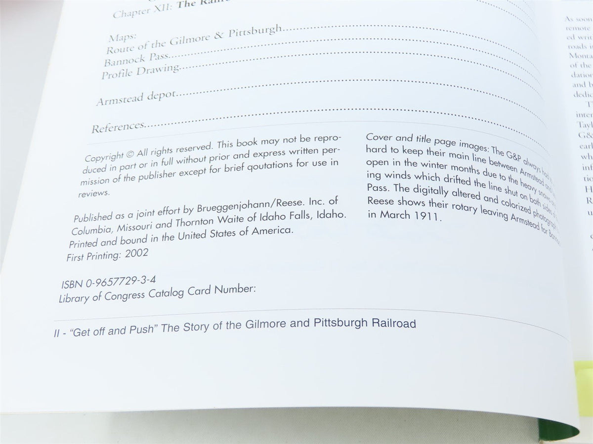 Get Off &amp; Push The story of the Gilmore &amp; Pittsburgh RR by T Waite ©2002 SC Book