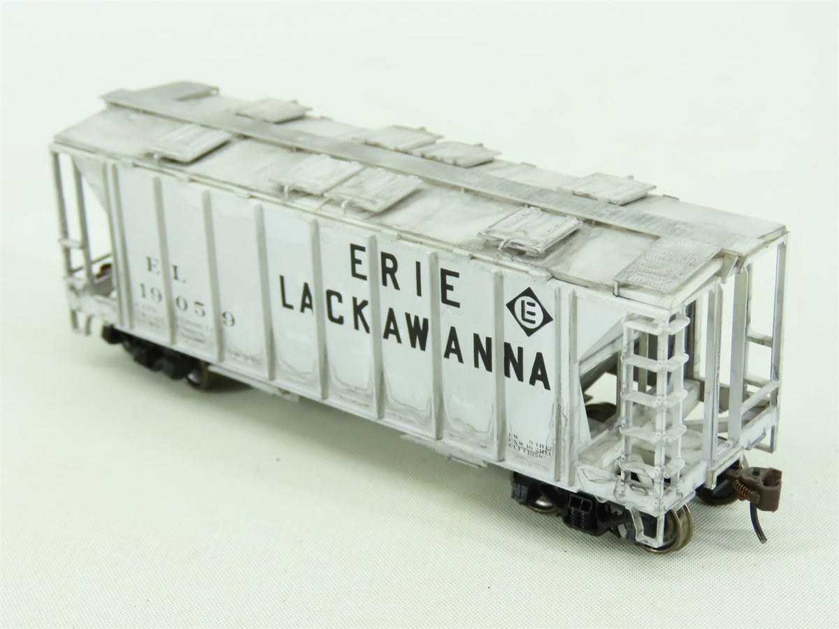 HO Bowser #56142 EL Erie Lackawanna 2-Bay Covered Hopper #19059 - Custom