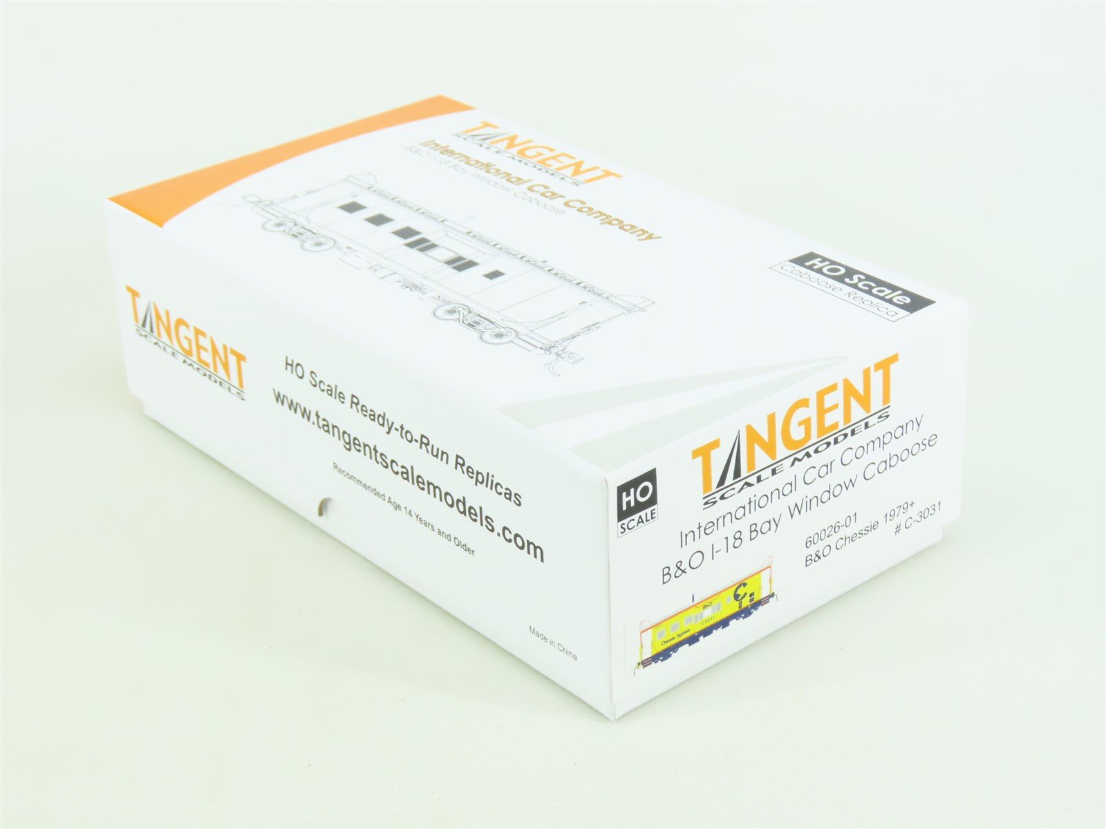 HO Scale Tangent #60026-01 B&O Chessie System Bay Window Caboose #C3031