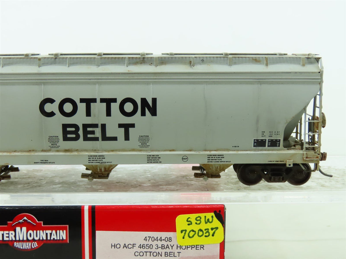 HO InterMountain 47044-08 SSW Cotton Belt 3-Bay Hopper #70037 Custom Weathered