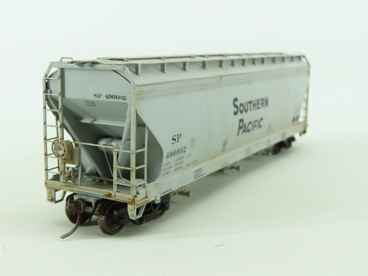 HO Scale InterMountain 47003-18 SP 3-Bay Covered Hopper #496539 Custom Weathered