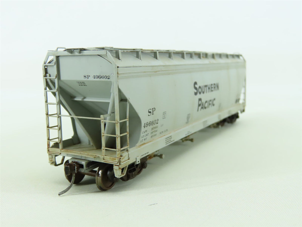 HO Scale InterMountain 47003-18 SP 3-Bay Covered Hopper #496539 Custom Weathered