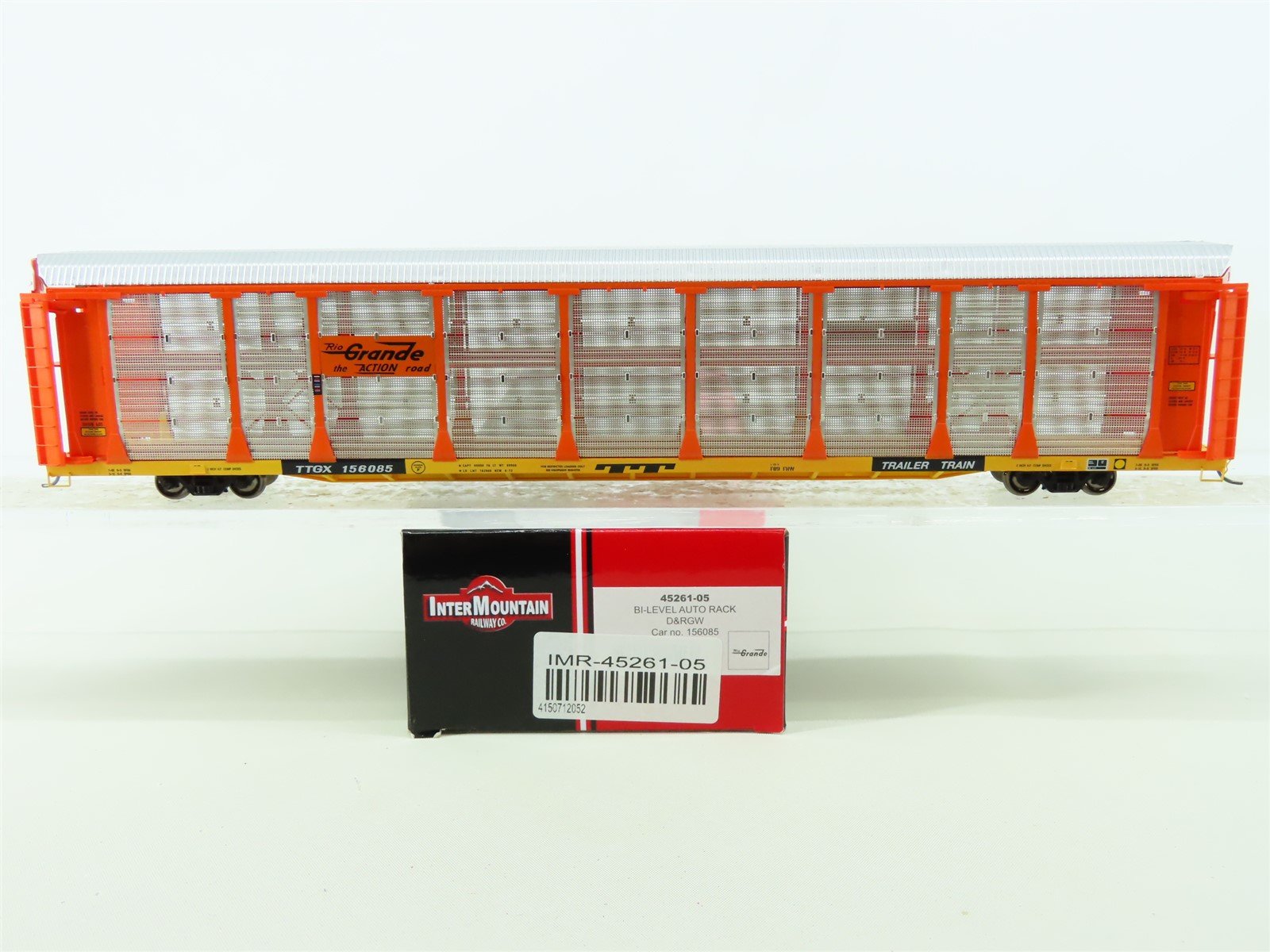 HO InterMountain 45261-05 TTGX D&RGW Rio Grande Bi-Level Auto Rack Car #156085