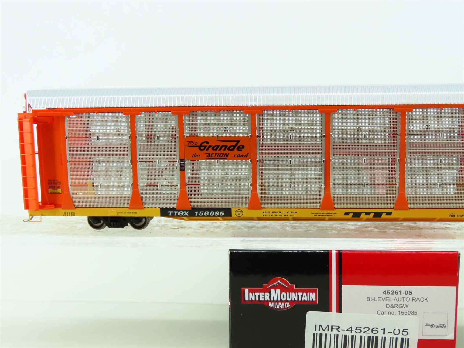 HO InterMountain 45261-05 TTGX D&RGW Rio Grande Bi-Level Auto Rack Car #156085