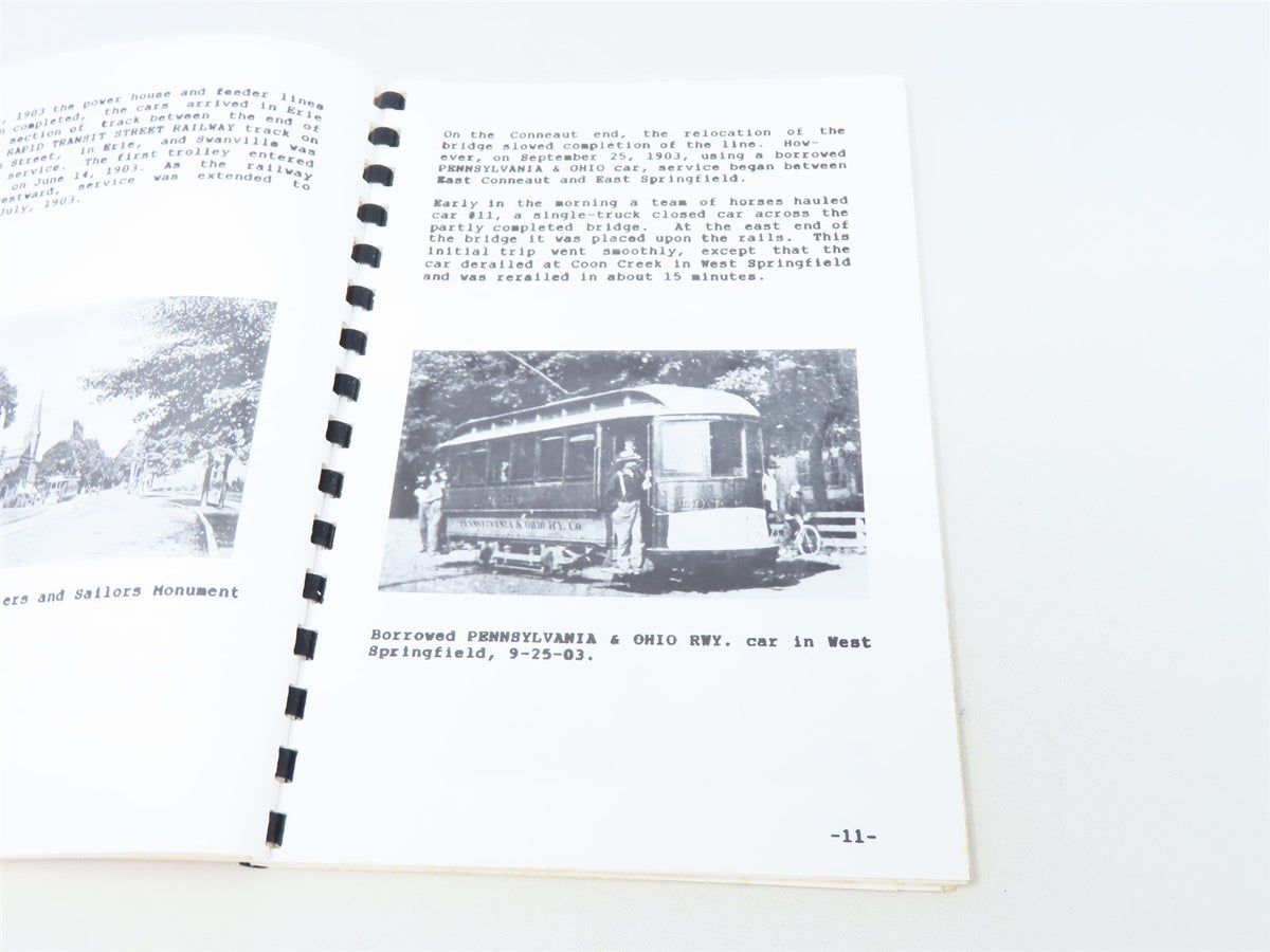 Conneut &amp; Erie Traction Co. by Benson W Rohrbeck ©1990 SC Book