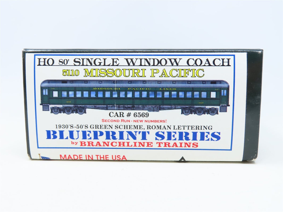 HO Branchline Blueprint Series Kit 5110 MP Missouri Pacific 80&#39; Coach Passenger