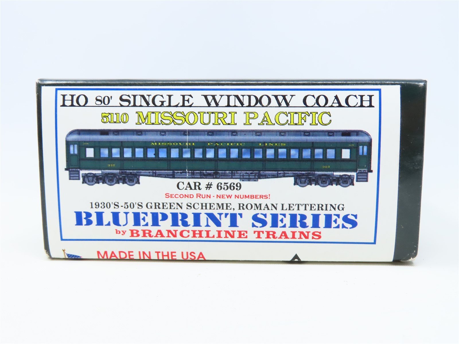 HO Branchline Blueprint Series Kit 5110 MP Missouri Pacific 80' Coach Passenger