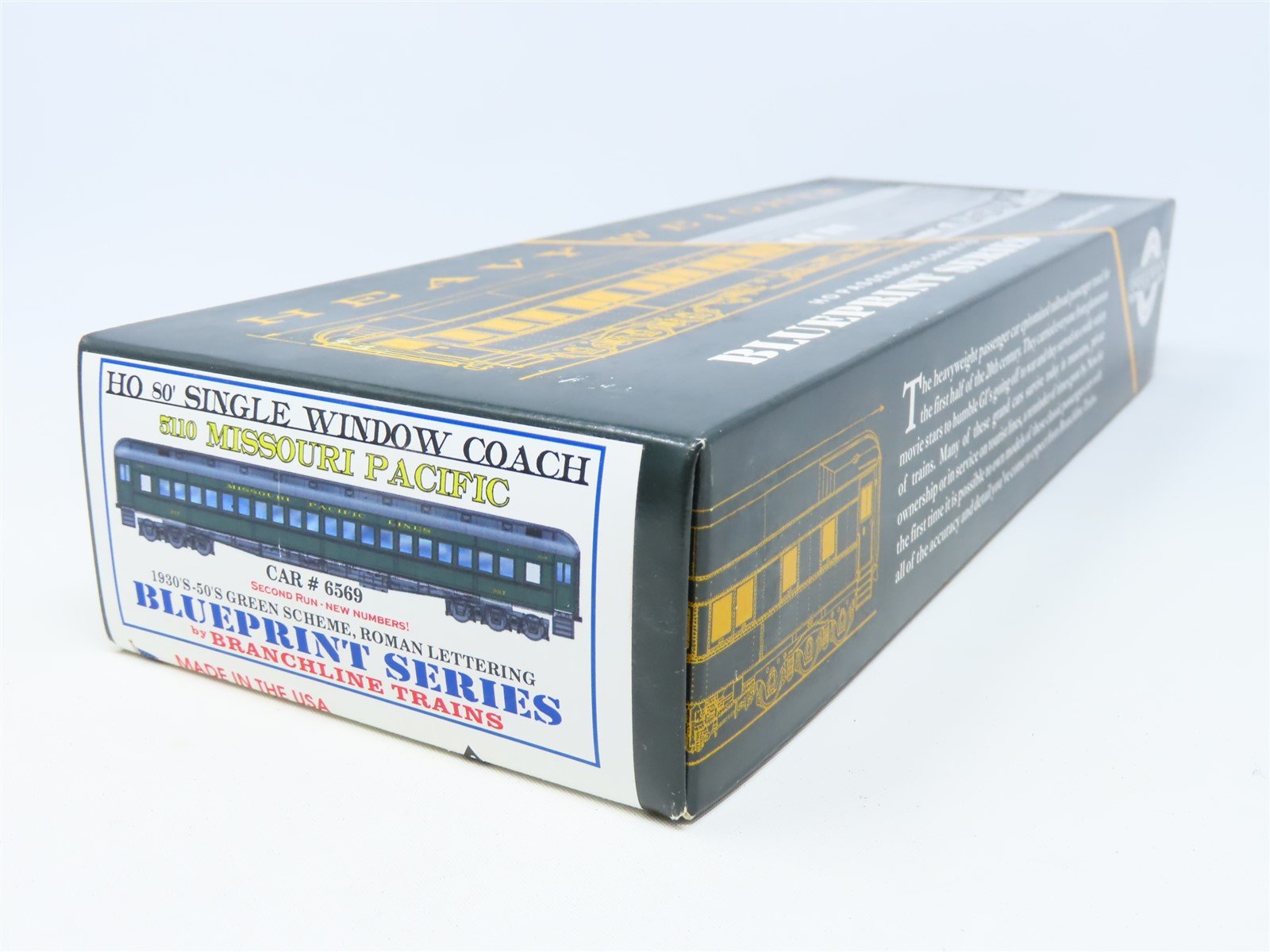 HO Branchline Blueprint Series Kit 5110 MP Missouri Pacific 80' Coach Passenger