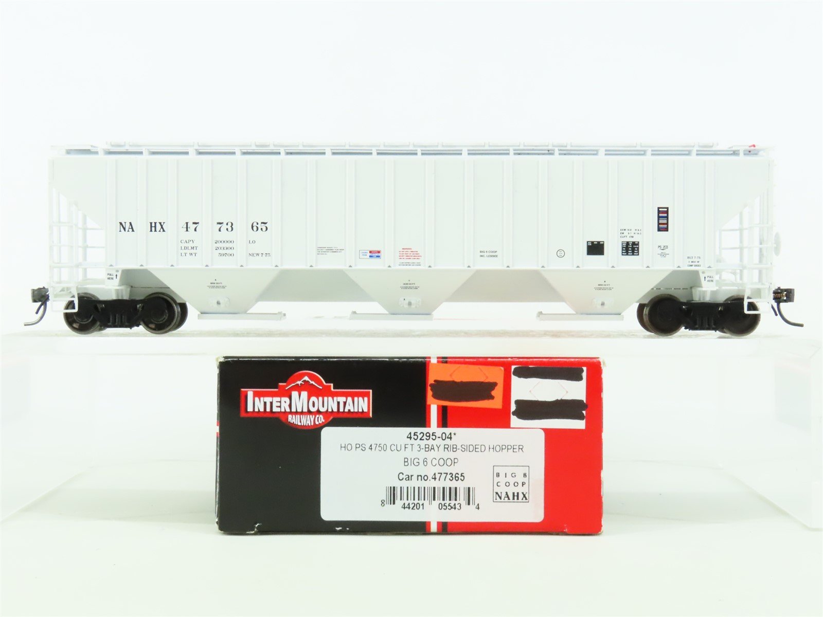 HO Scale InterMountain 45295-04 NAHX Big 6 Coop 3-Bay Covered Hopper #477365