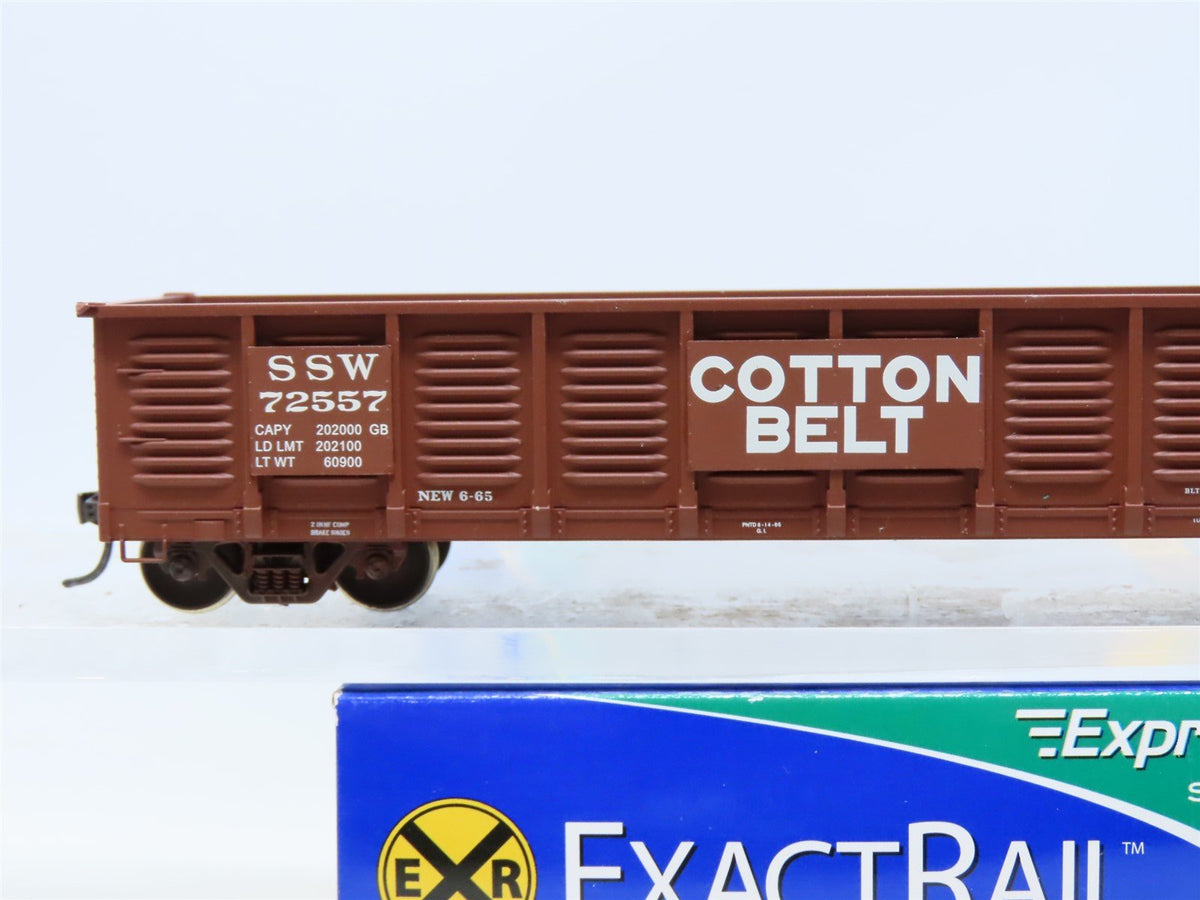 HO ExactRail Express Series #EX-1208-1 SSW Cotton Belt Gondola #72557 - Custom