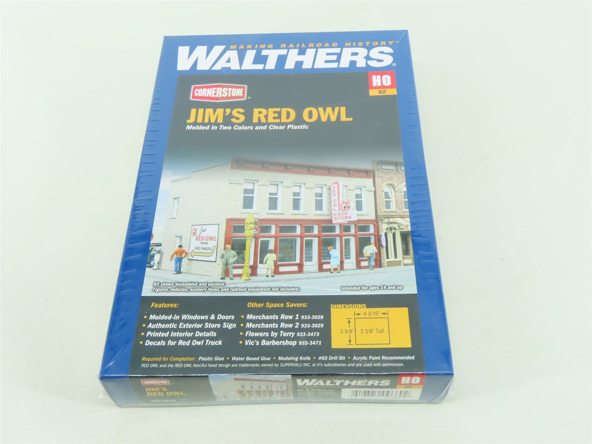 HO 1/87 Scale Walthers Cornerstone Kit #933-3472 Jim&#39;s Red Owl - Sealed