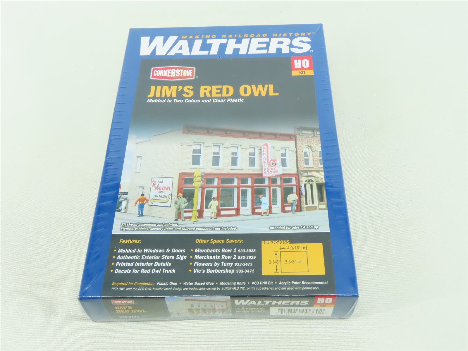 HO 1/87 Scale Walthers Cornerstone Kit #933-3472 Jim's Red Owl - Sealed