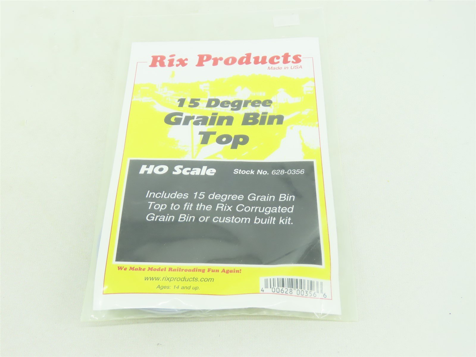 HO 1/87 Scale Rix Products #628-0356 15 Degree Grain Bin Top - Sealed