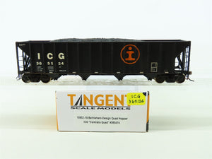 HO Tangent #10852-19 ICG Illinois Central Gulf 4-Bay Hopper #365124 - Custom