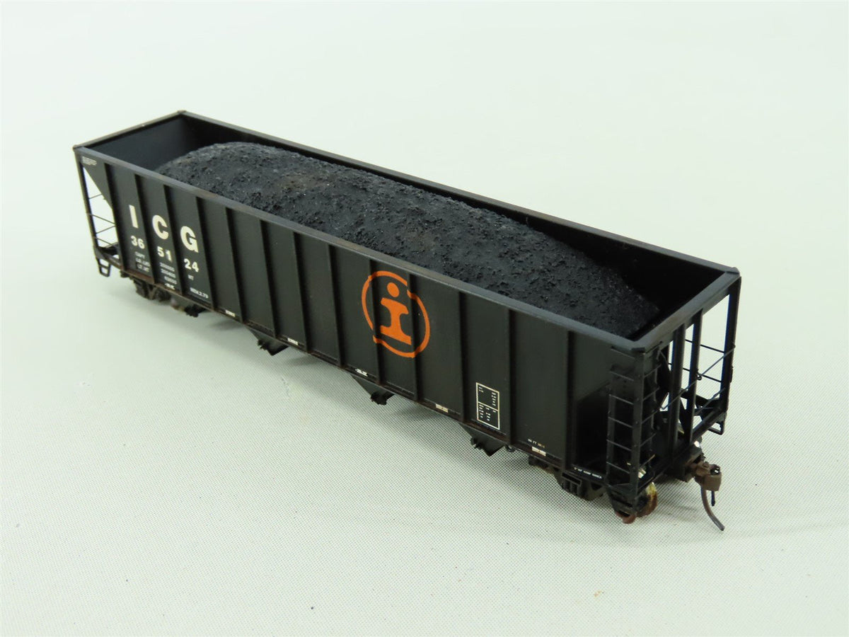 HO Tangent #10852-19 ICG Illinois Central Gulf 4-Bay Hopper #365124 - Custom