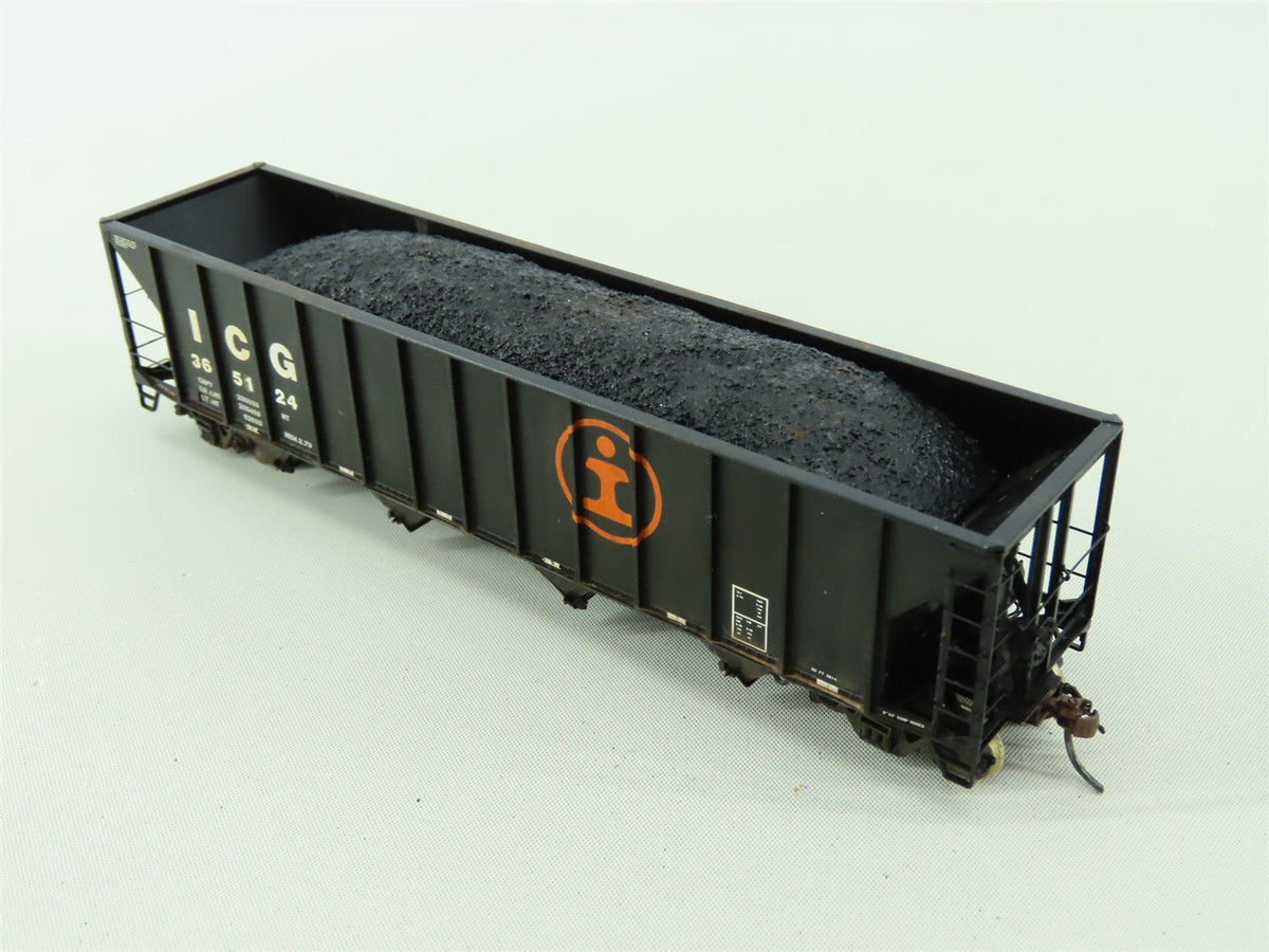 HO Tangent #10852-19 ICG Illinois Central Gulf 4-Bay Hopper #365124 - Custom