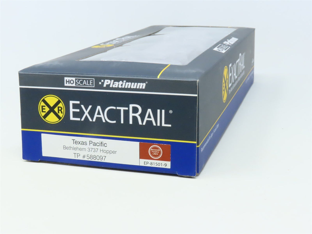 HO ExactRail Platinum #EP-81501-9 TP Texas Pacific 4-Bay Hopper 588097 - Custom