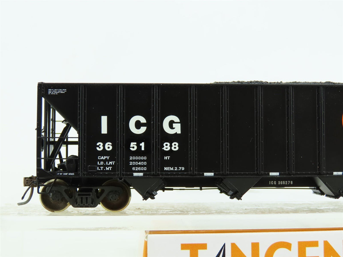 HO Tangent #10852-14 ICG Illinois Central Gulf 4-Bay Hopper #365188 - Custom