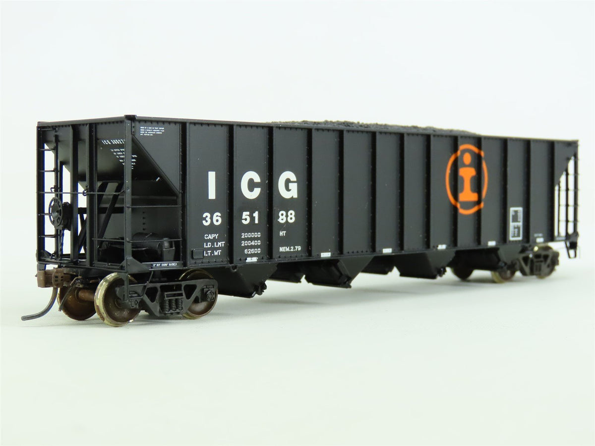 HO Tangent #10852-14 ICG Illinois Central Gulf 4-Bay Hopper #365188 - Custom