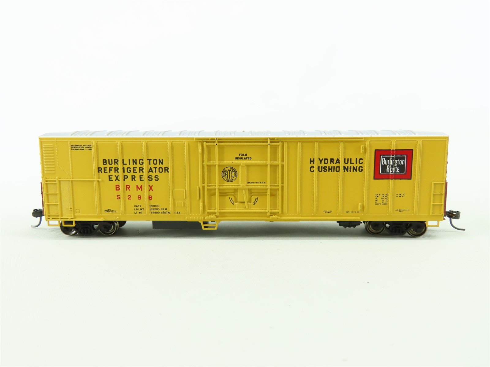 HO Scale Athearn BRMX Burlington Route 57' Mech Reefer Car #5298 Upgraded