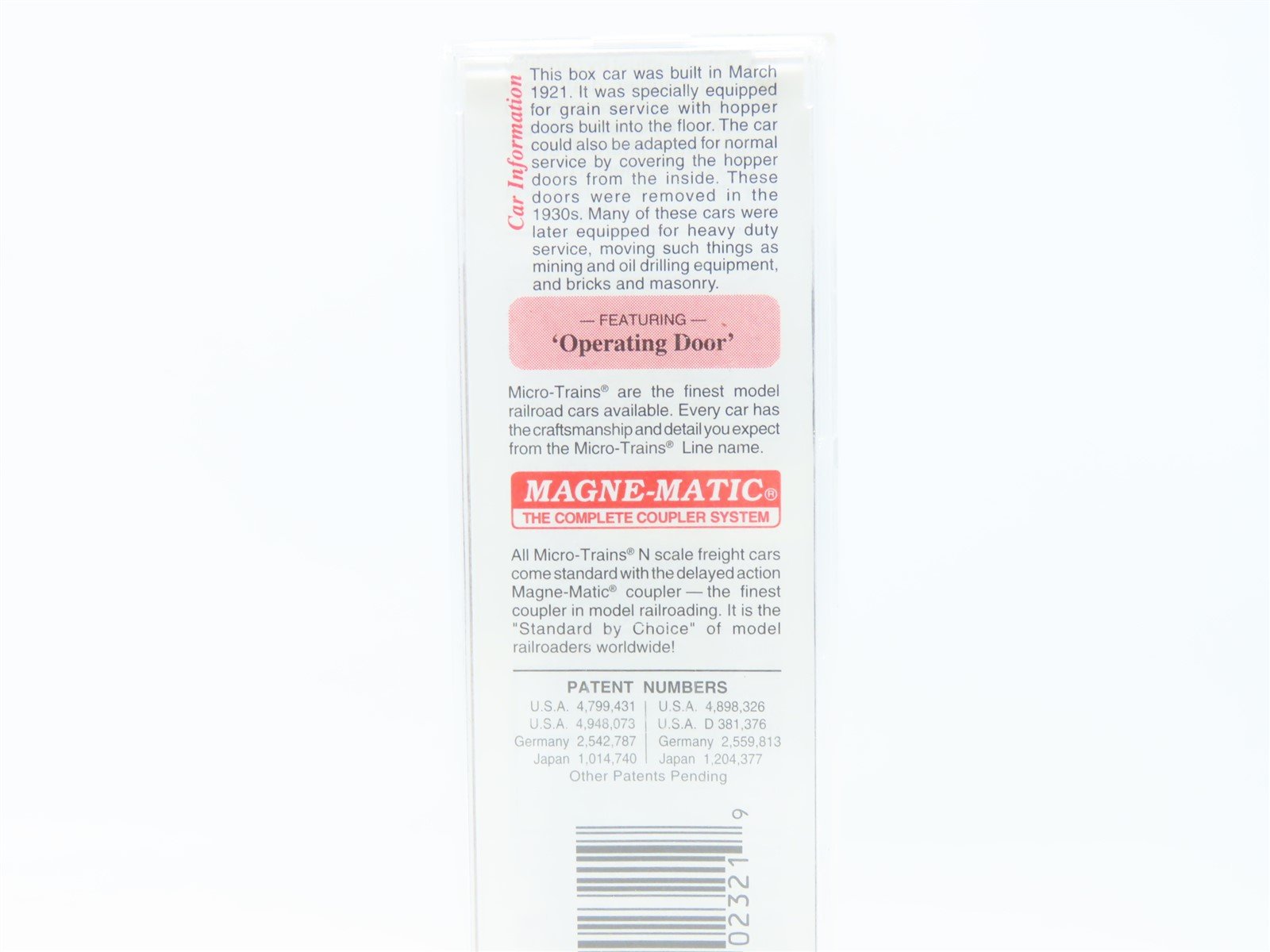 N Scale Micro-Trains MTL #28120 CP Canadian Pacific 40' Box Car #230100