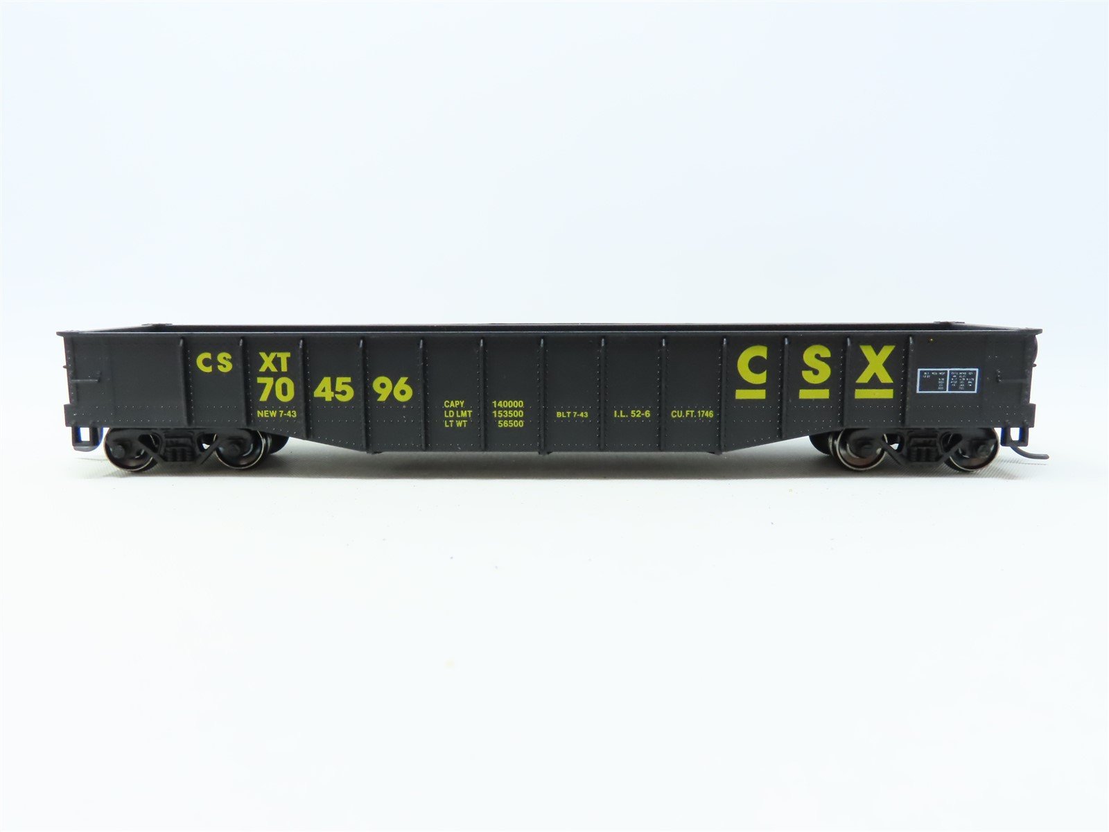 HO Scale Athearn Bev-Bel CSXT CSX 50' Gondola #704596 Upgraded