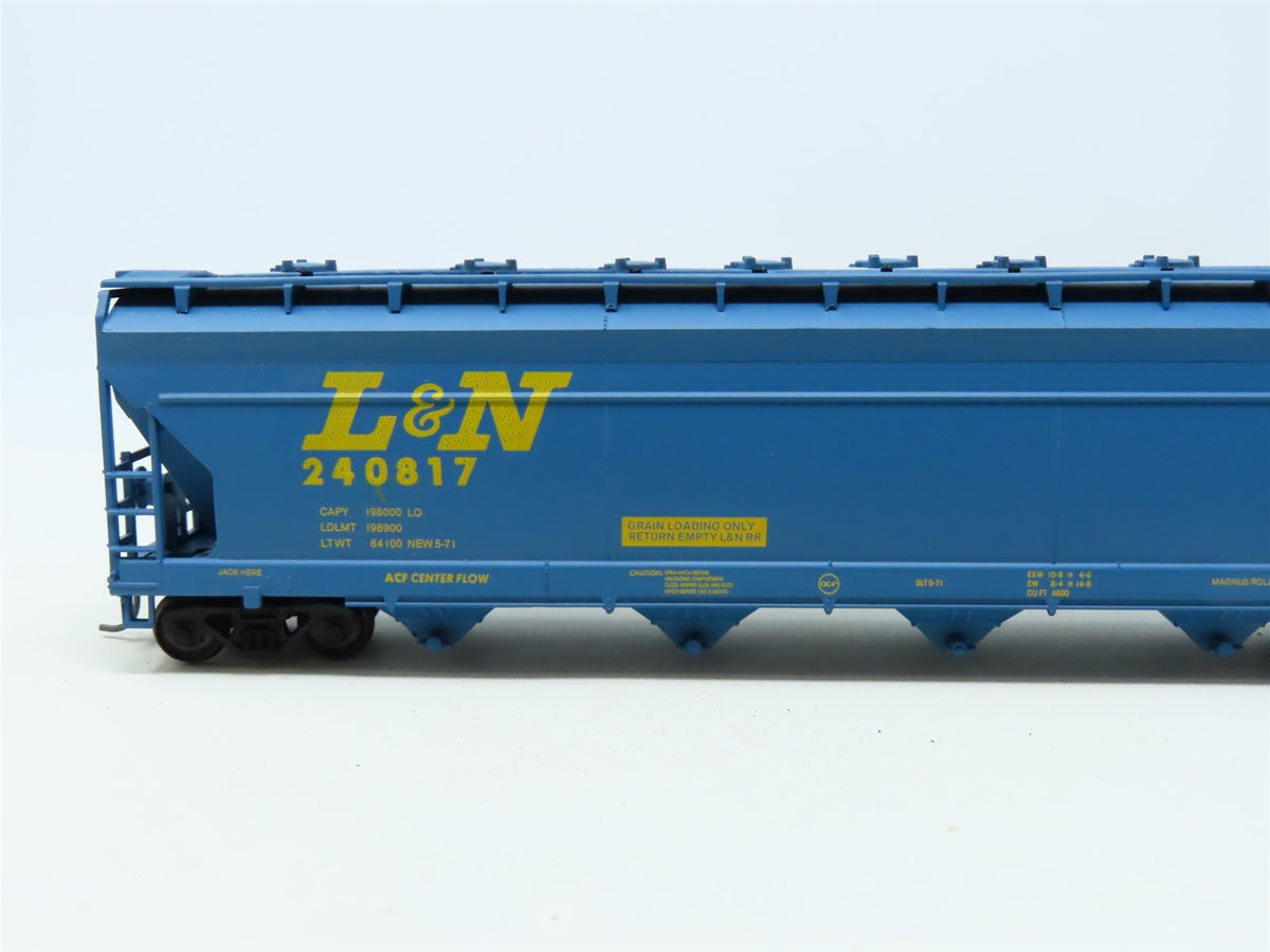 HO Scale Athearn L&amp;N Louisville &amp; Nashville 4-Bay Hopper Car #240817 Upgraded