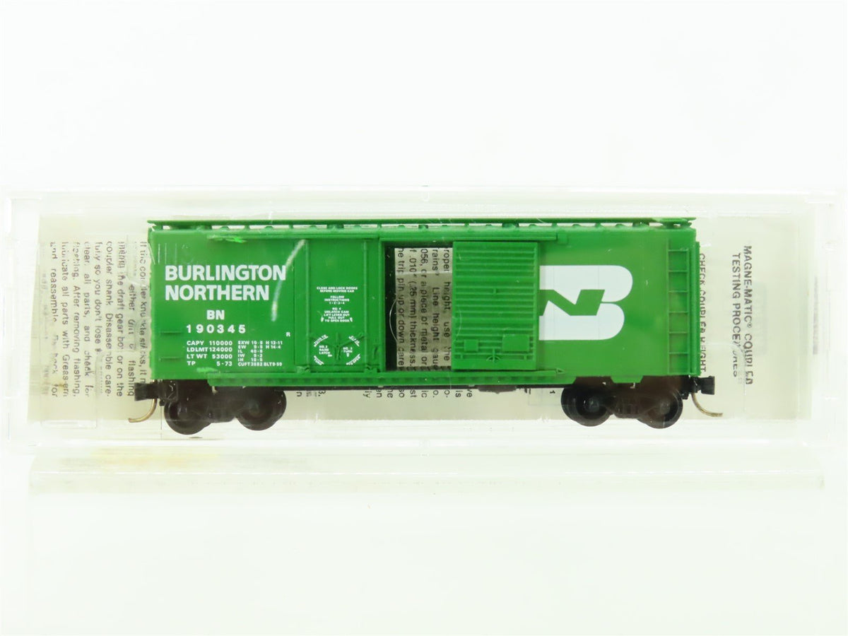 N Scale Micro-Trains MTL 22010 BN Burlington Northern 40&#39; Box Car #190345