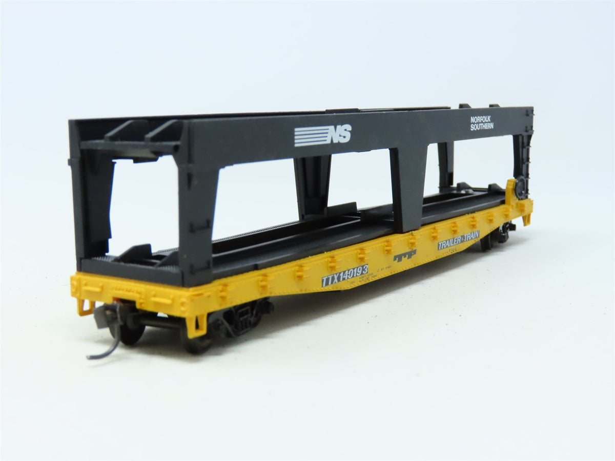 HO Athearn TTX Trailer Train NS Norfolk Southern 50&#39; Autoloader #140193 Upgraded