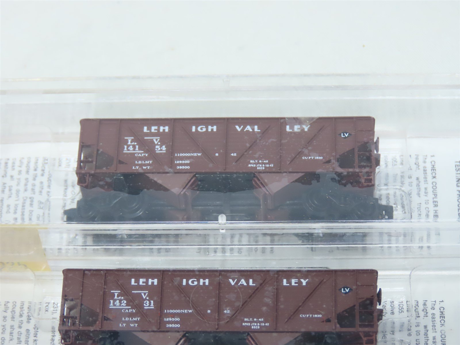 N Scale Micro-Trains MTL #57032 LV Lehigh Valley 2-Bay Open Hopper 3-Pk.- Sealed
