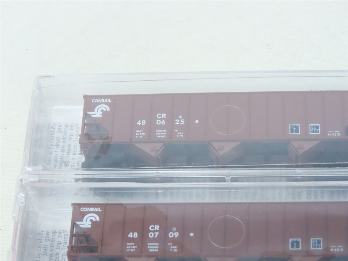 N Scale Micro-Trains MTL #108032 CR Conrail 3-Bay Hopper w/ Load 2-Pk. - Sealed