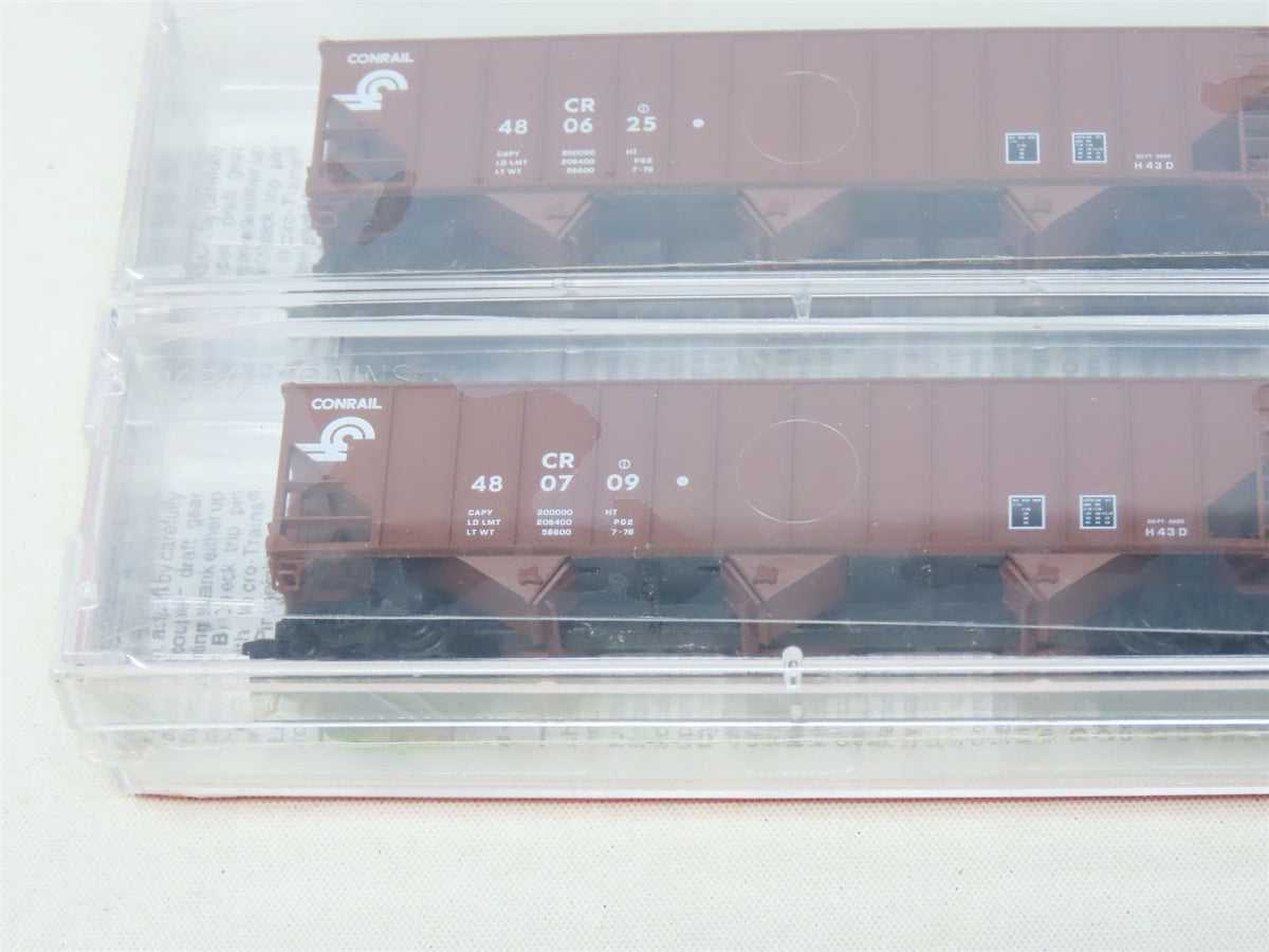 N Scale Micro-Trains MTL #108032 CR Conrail 3-Bay Hopper w/ Load 2-Pk. - Sealed