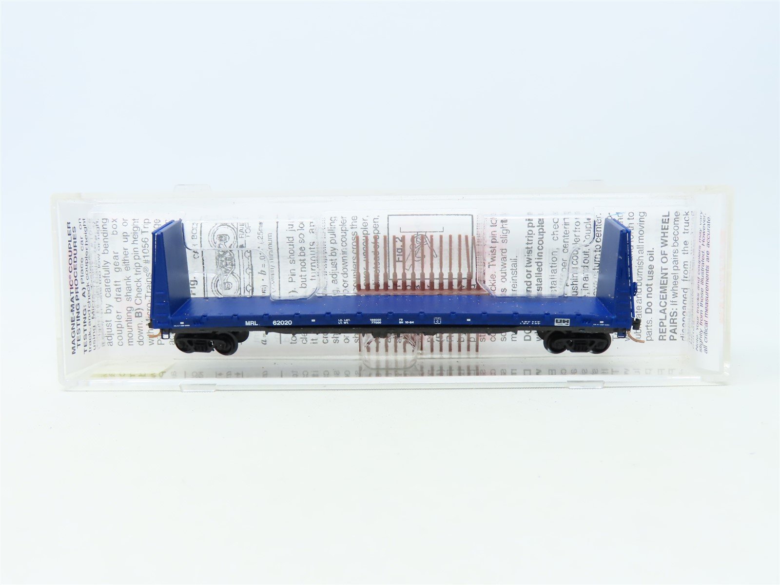 N Scale Micro-Trains MTL #54110 MRL Montana Rail Link Bulkhead Flat Car #62020