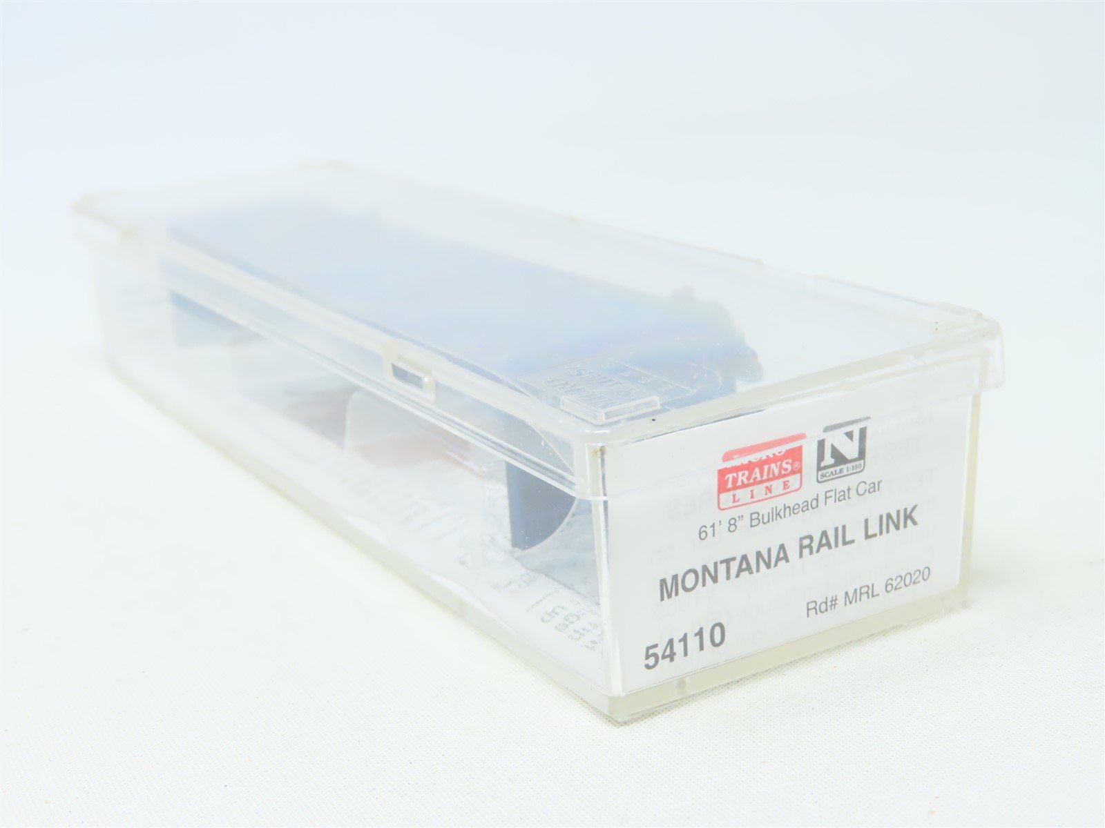 N Scale Micro-Trains MTL #54110 MRL Montana Rail Link Bulkhead Flat Car #62020