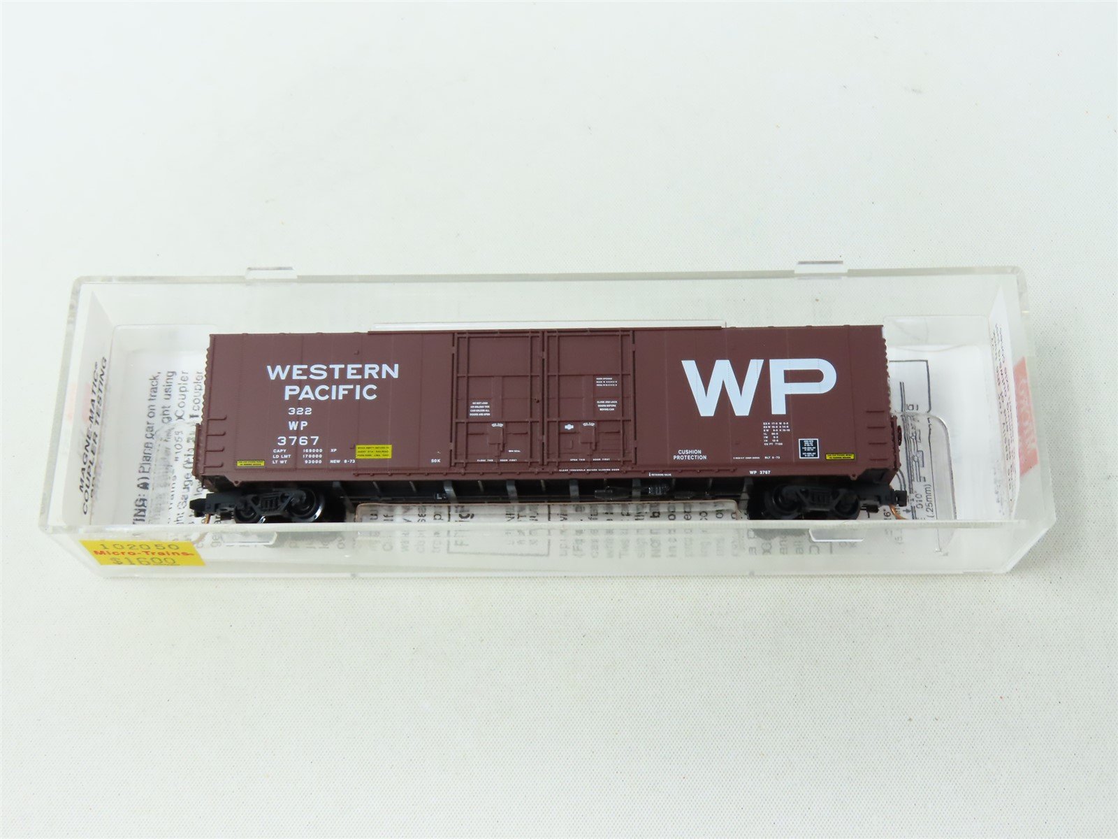 N Micro-Trains MTL #102050 WP Western Pacific 60' Excess Height Box Car #3767