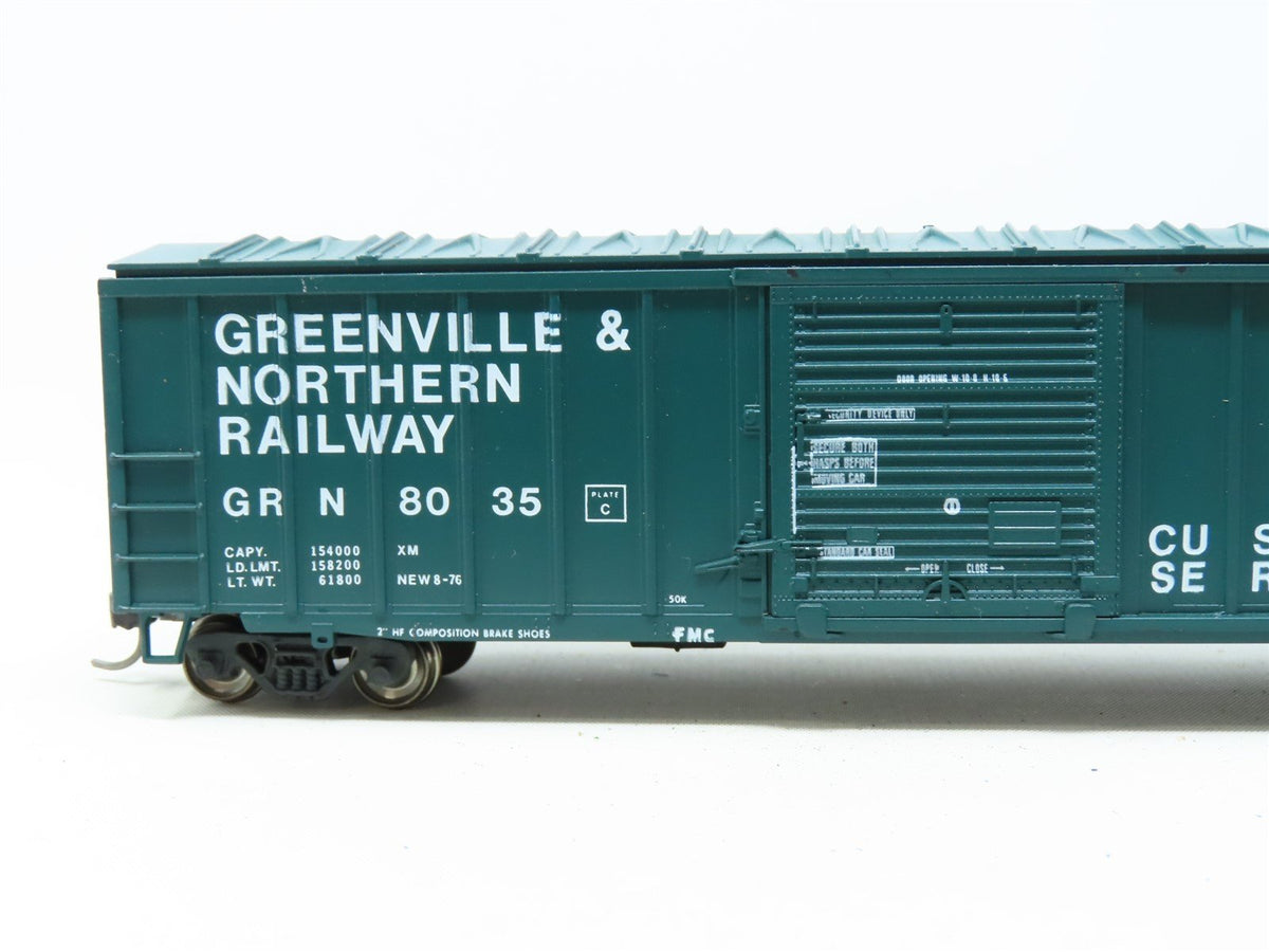 HO Athearn Bev-Bel 545 GRN Greenville &amp; Northern 50&#39; Box Car #8035 Upgraded