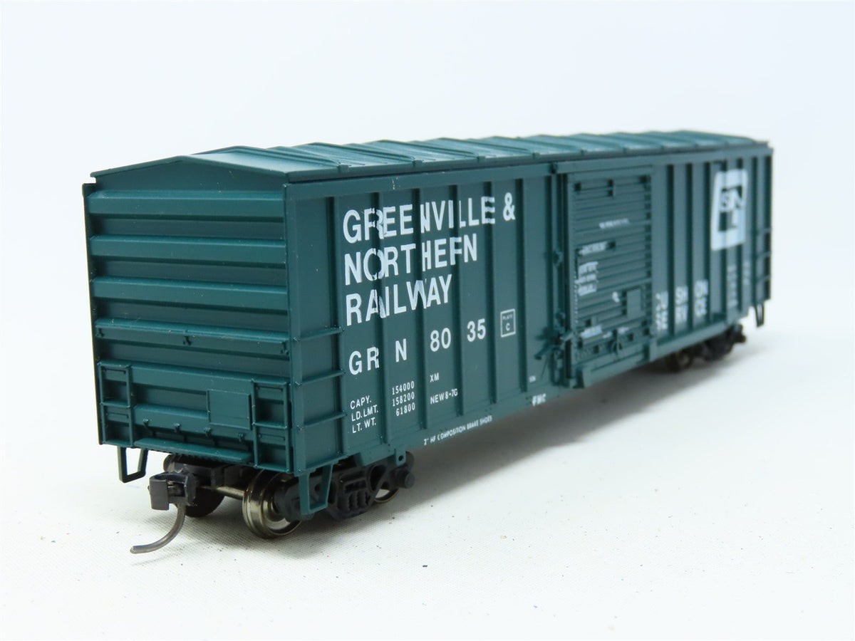 HO Athearn Bev-Bel 545 GRN Greenville &amp; Northern 50&#39; Box Car #8035 Upgraded