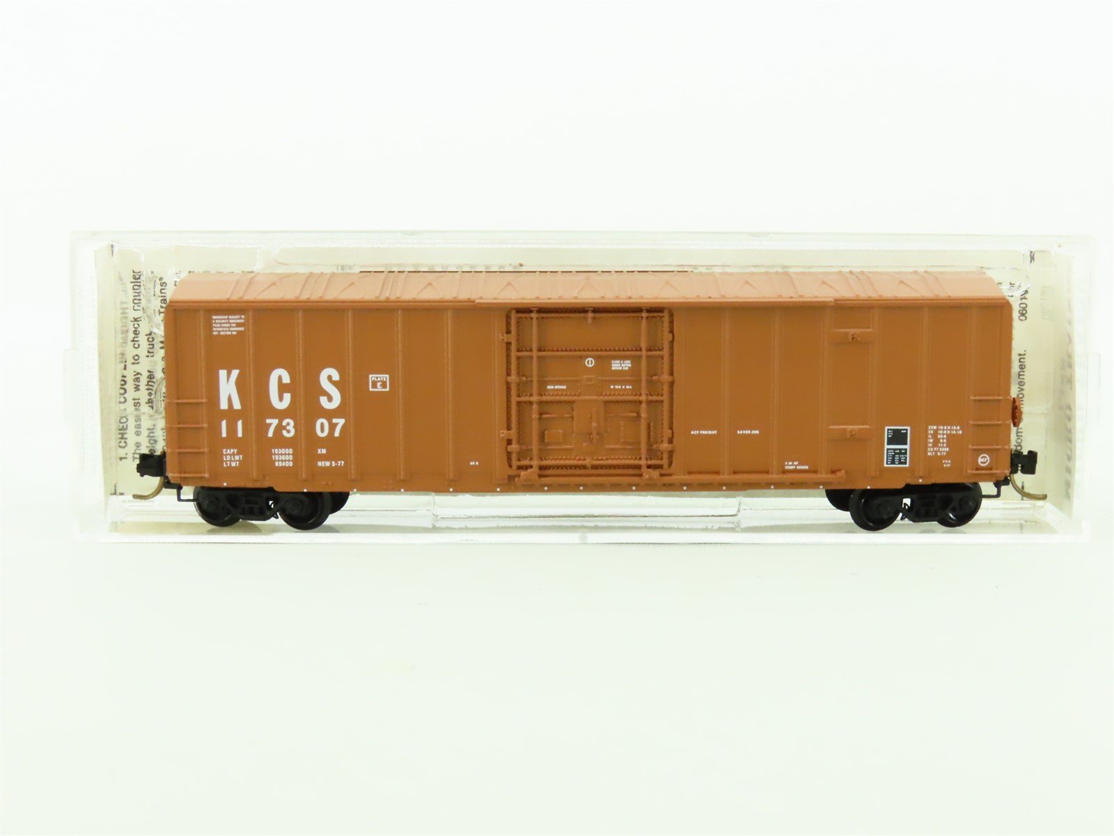 N Micro-Trains MTL 27190 KCS Kansas City Southern 50' Plug Door Box Car #117307