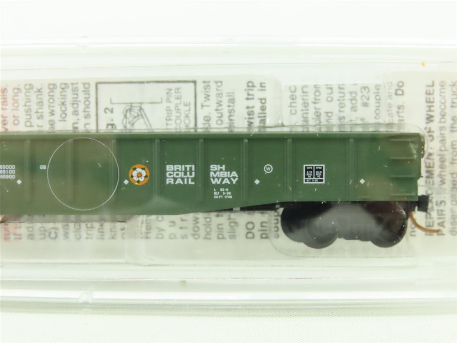 N Scale Micro-Trains MTL 105050 BCOL British Columbia 50' Gondola #9077