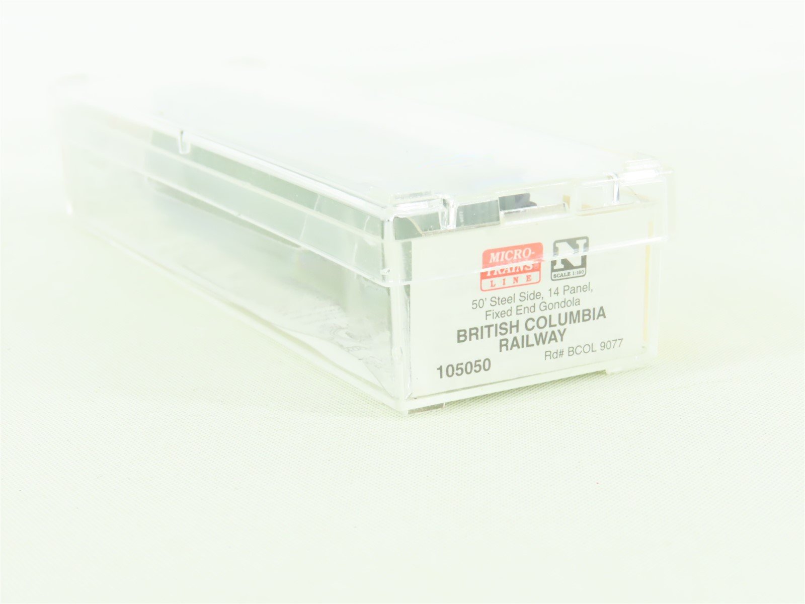 N Scale Micro-Trains MTL 105050 BCOL British Columbia 50' Gondola #9077