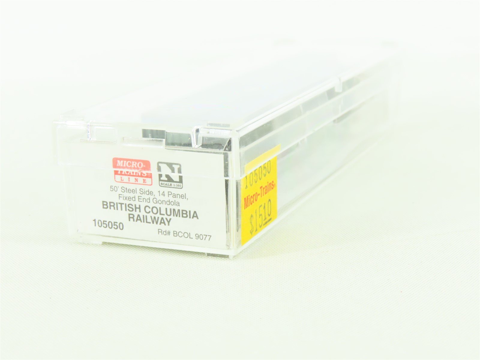 N Scale Micro-Trains MTL 105050 BCOL British Columbia 50' Gondola #9077